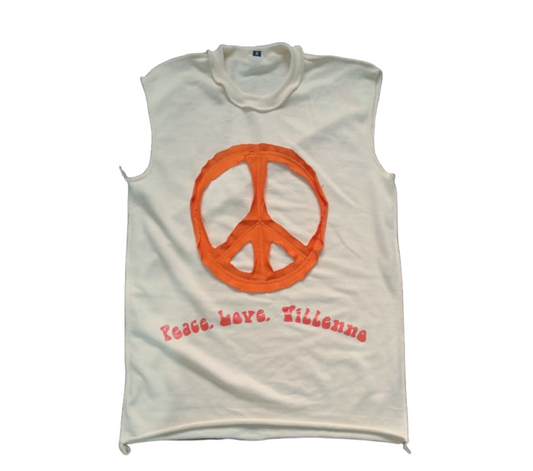 Peace, Love, Villenno Tank (Cream)