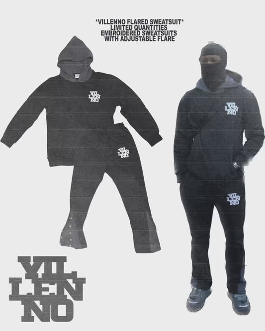 Villenno Flared  Sweatsuit (Black)