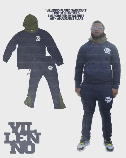 Villenno Flared Sweatsuit (Blue)